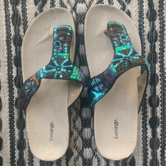 George Shimmery Sandals - Picture 1 of 3
